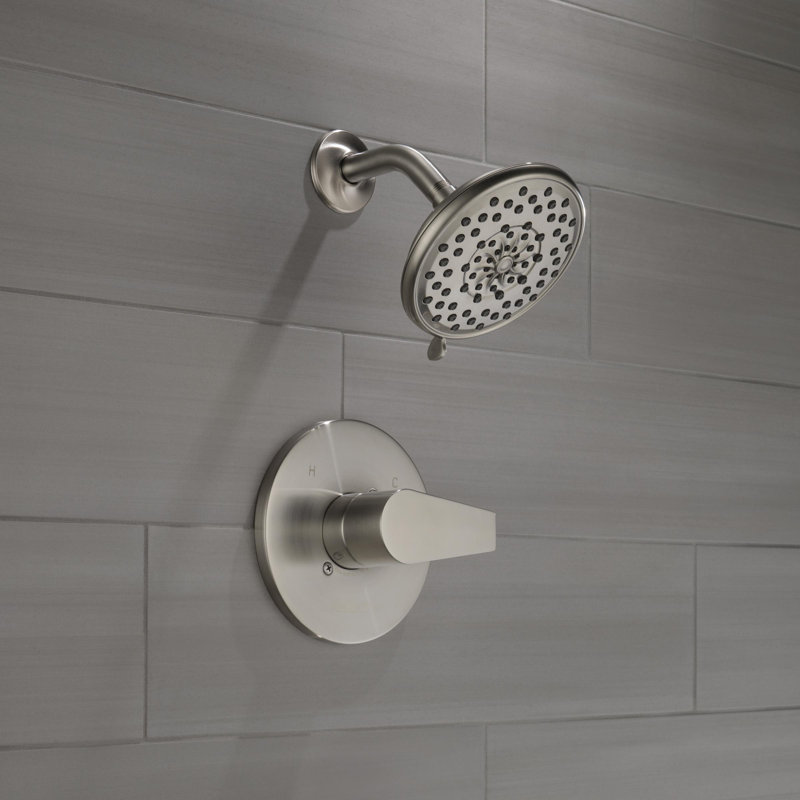 Xander Shower Faucet with Rough in-Valve, Stainless