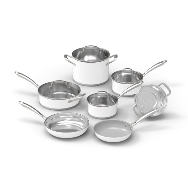  Cuisinart Chef's Classic Stainless Color Series 11-Piece Set  (White), White : Everything Else