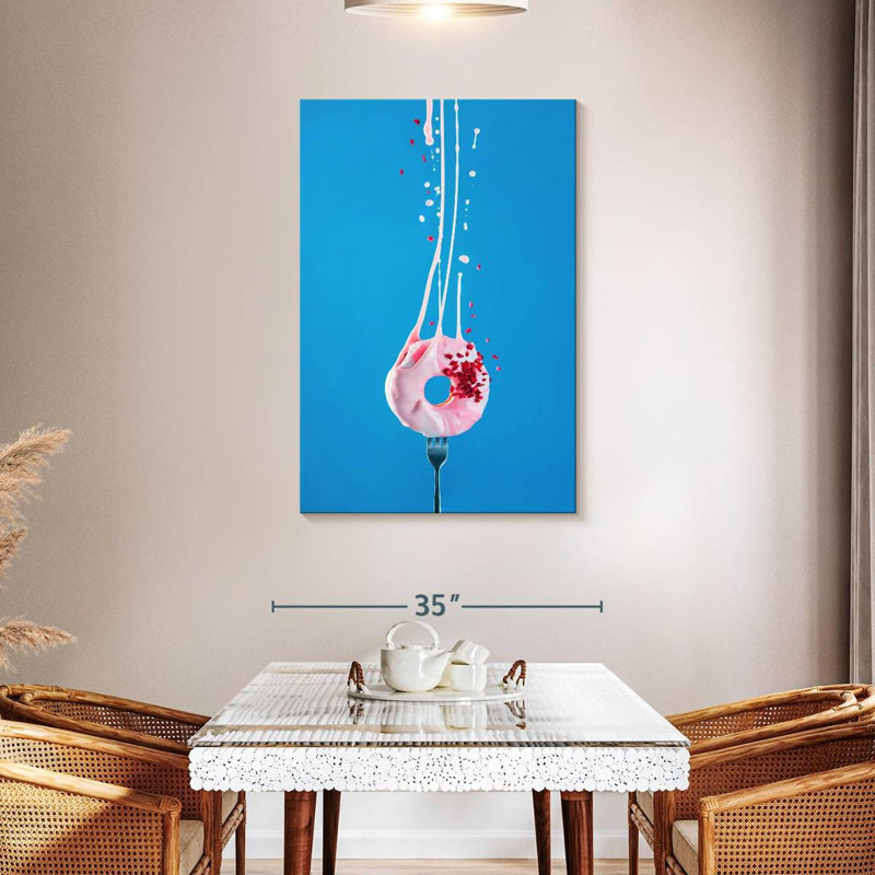 Yarlin Creamy Raspberry Doughnut, 45" H x 30" W