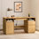Bureau de direction d'ordinateur 59 "avec tiroir classeur 59" Farmhouse