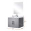 Meuble-lavabo gris foncé 18 po Miroir et robinet - marbre de bain, miroir, surface avec fonction de résistance aux rayures et aux taches 22 D