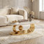 Table basse ovale en faux marbre Cogliandro-323301485