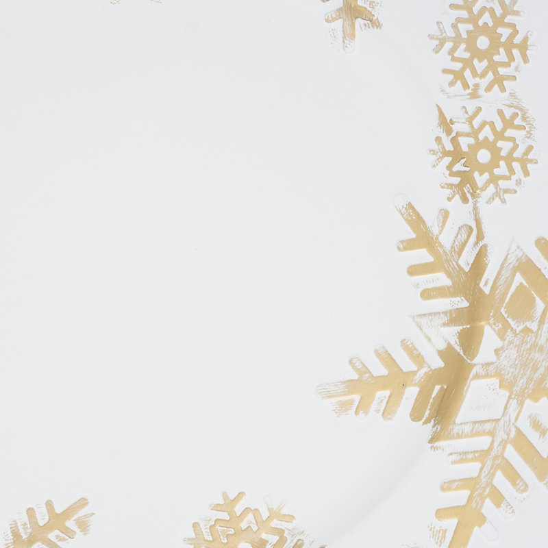 Assiette de présentation de Noël flocon de neige (ensemble de 4)