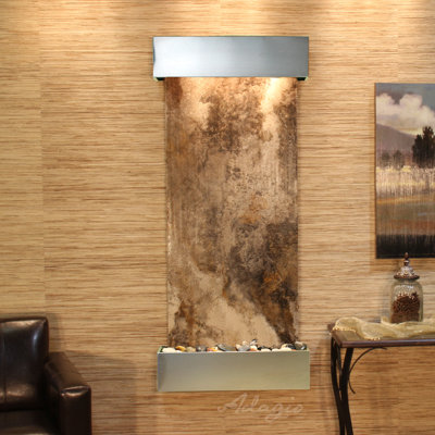 Inspiration Falls Natural Stone Fountain with Light