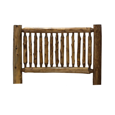 Fireside Lodge Cedar Log Small Spindle Headboard - Queen - Vintage