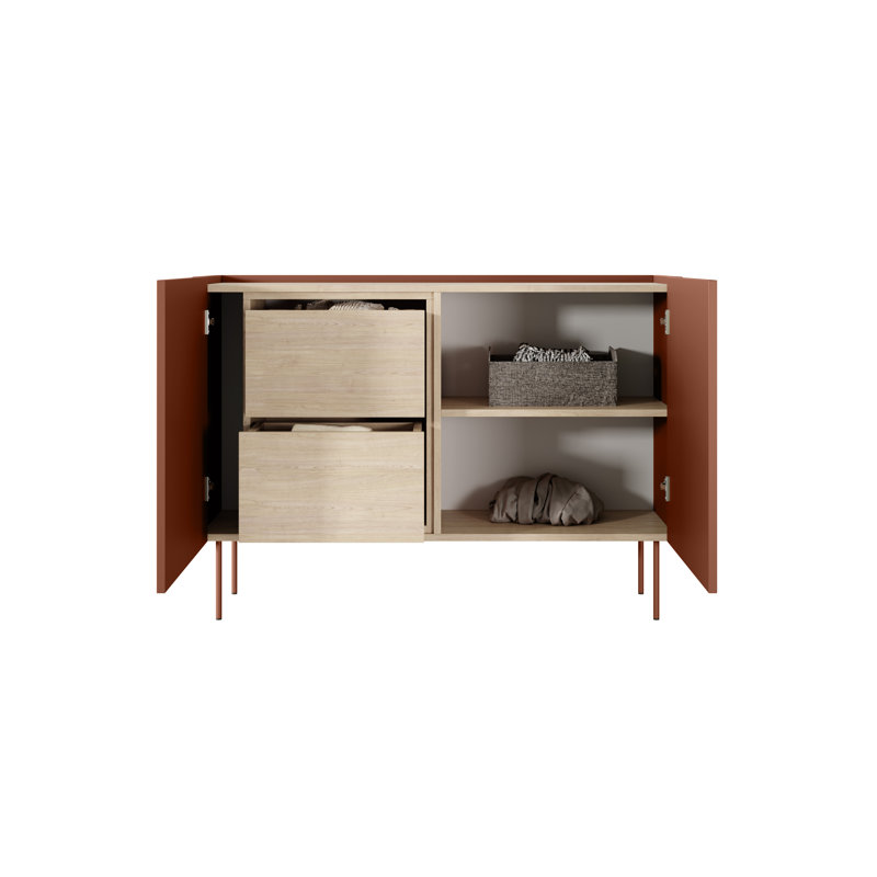 Bobak 120cm Sideboard, Ceramic Red