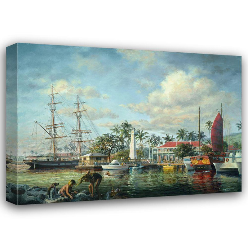 «Lark Manor ™ Boehme, Nicky», reproduction d'art sur toile tendue: Lahaina Waterfront-Maui, H 35 po x l 48 po