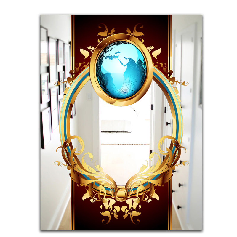Miroir éclectique Ring of the World, H 39,4 po x l 29,5 po