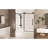 Shower Door, 56 - 60" W X H, 1/4" (6 Mm) Clear Tempered Glass, Proof Film, Corrosion Stainless Steel Handle, Matte Black, Good Transmittance For Bathroom 6 Mm Long Term Use Water Leak Prevention