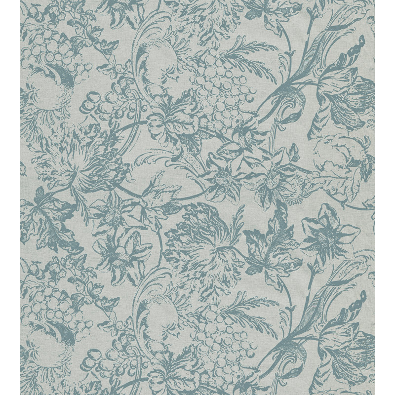 Calabria Alma Silhouette Print Fabric, Juniper