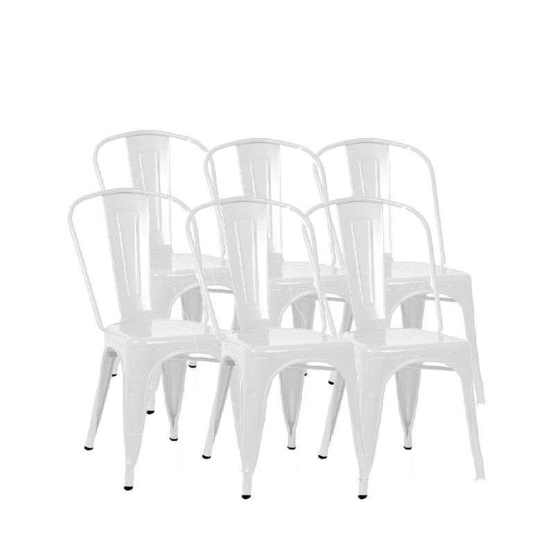 Isabellamarie 15'' H Metal Side Chair, White, 1