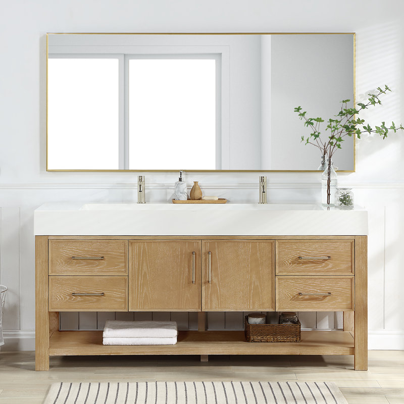 Maho 72'' Single Bathroom Vanity with Engineered Stone Top