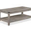 Ensemble de table basse 3 pièces avec table basse rectangulaire en bois et deux tables de bout carrées assorties