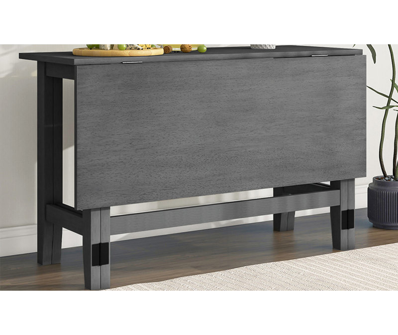 Table de salle à manger extensible avec abattant, Grey