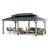 Sunjoy 12 ft. x 20 ft. Cedar Framed  Gazebo with Alum. Hardtop-97832233-97832232