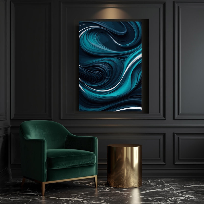 Art numérique sur toile, abstraction numérique 34, H 11 po x l 14 po