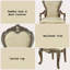 Chaise avec accoudoirs finition chêne antique (ensemble de 2)