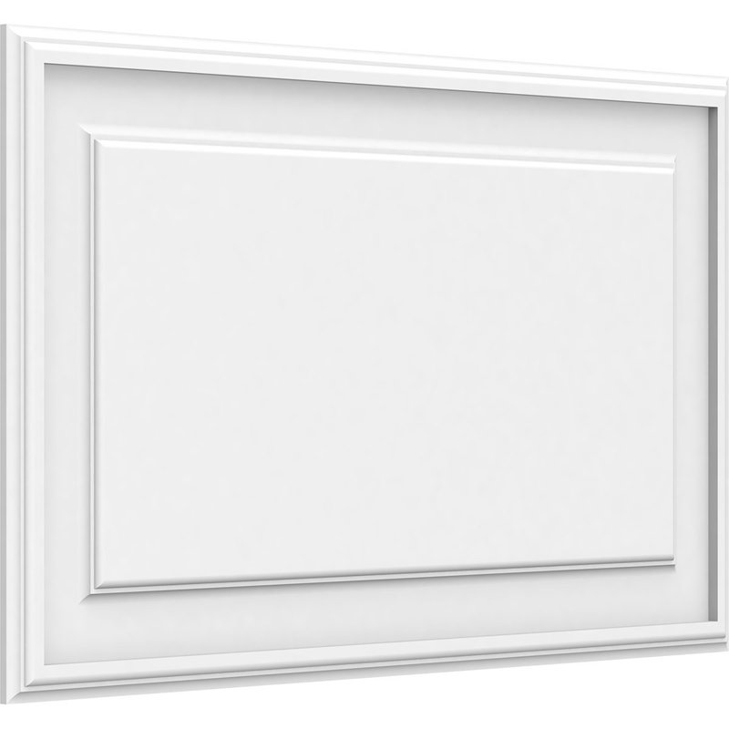 Panneau mural surélevé en PVC blanc Legacy, H 18 po x l 30 po x P 0,63 po