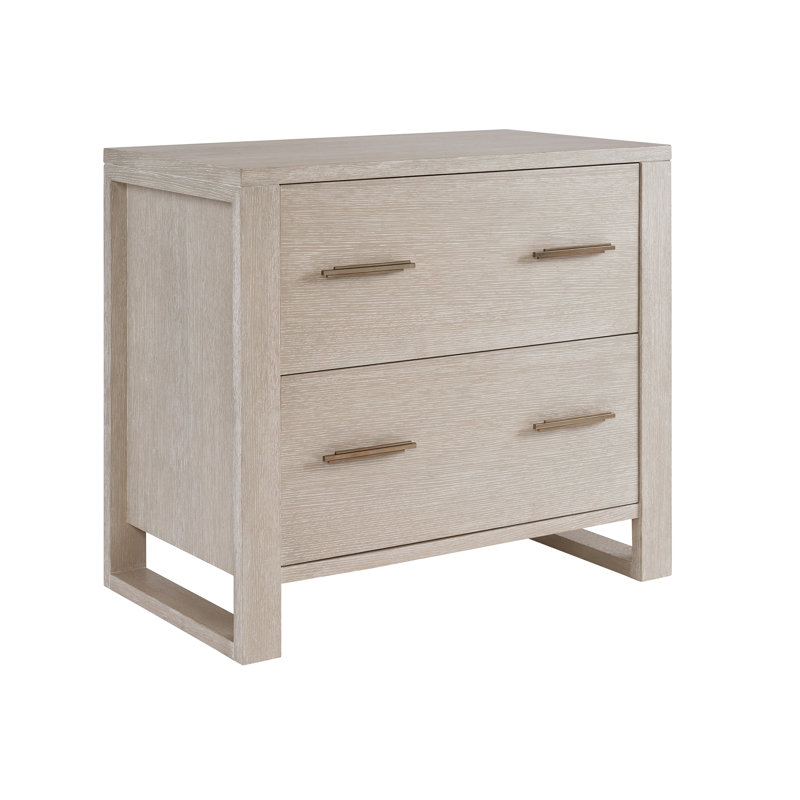 Hewitt 2-Drawer Lateral Filing Cabinet, Light Taupe/Champagne 