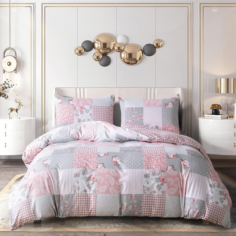 Cotton Blend Striped Duvet Cover Set