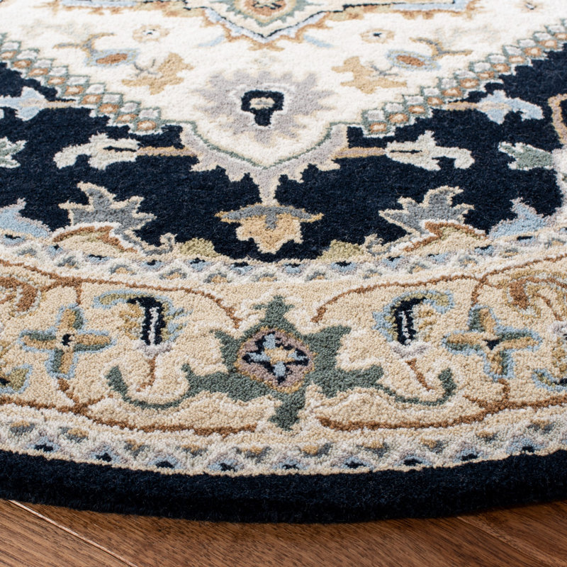 Heritage Hand Tufted Wool Oriental Rug, Round 6'
