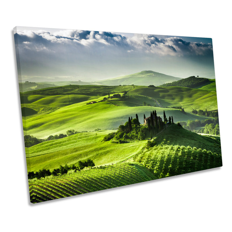 Tuscany Landscape Vineyards - Wrapped Canvas Art Prints, 50.8cm H x 76.2cm W