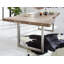 Freeform Acacia Rectangular Wood Top Dining Table