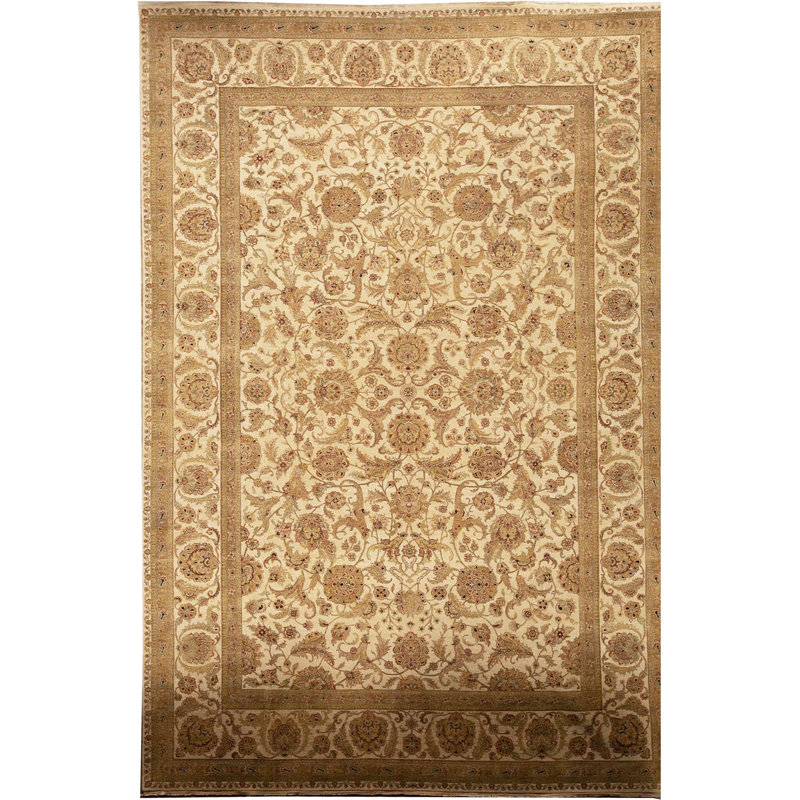 Wool Oriental Area Rug in Ivory