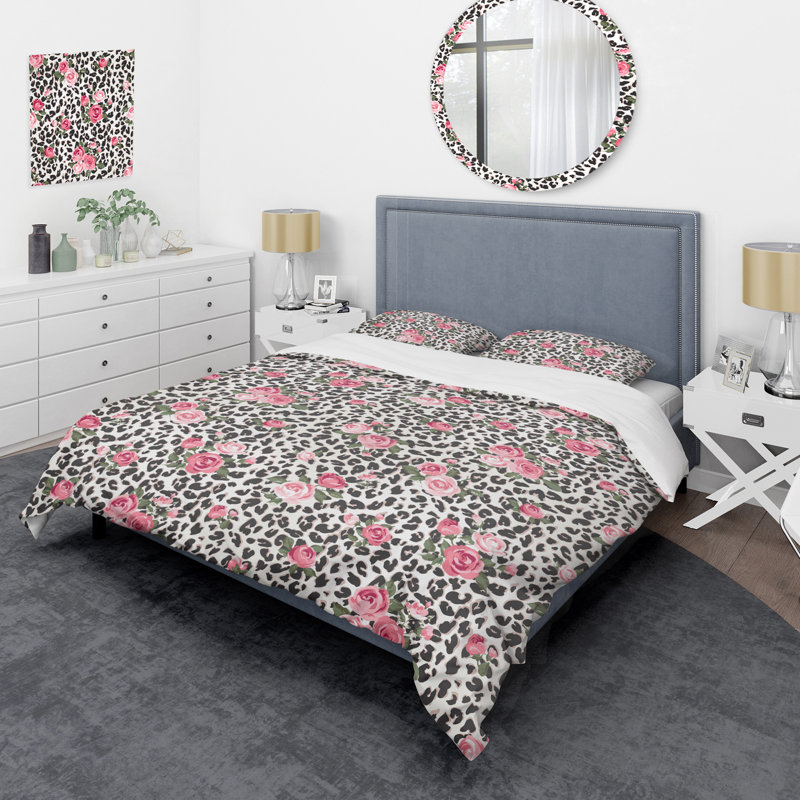 Black/Red Yellow/Brown, King Duvet Cover + 2 King Shams