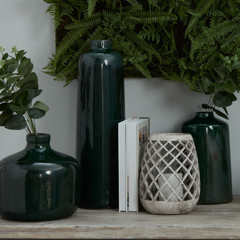 Catheline Handmade Ceramic Table Vase, Green