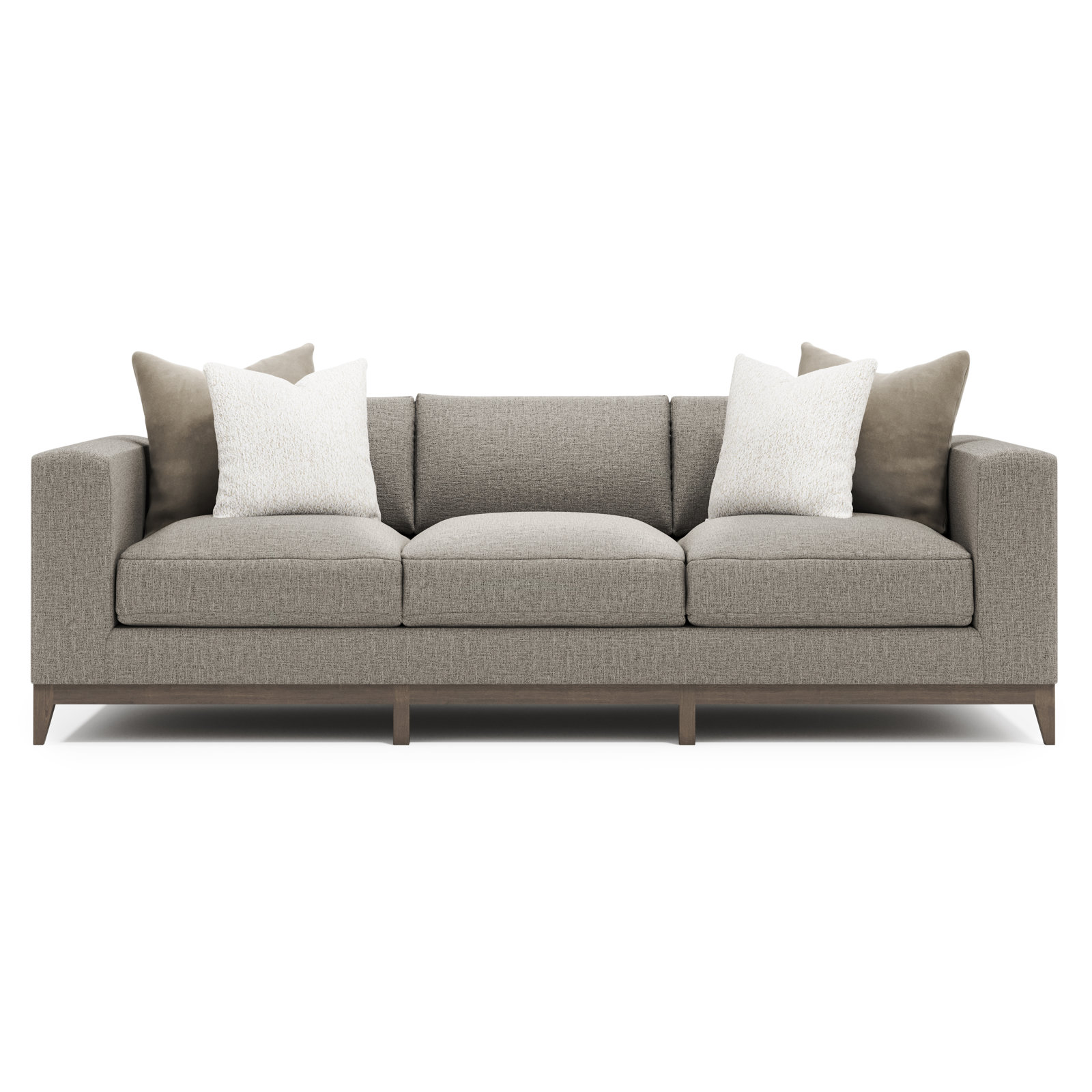 Noel Upholstered Sofa, 27.50" H x 100" W x 40" D, Portobello, Gray Polyester