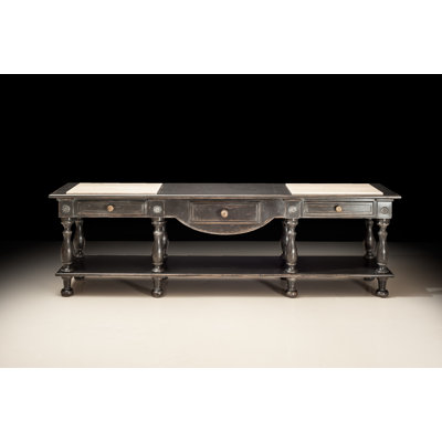 115" Wide 3 Drawer Buffet Table