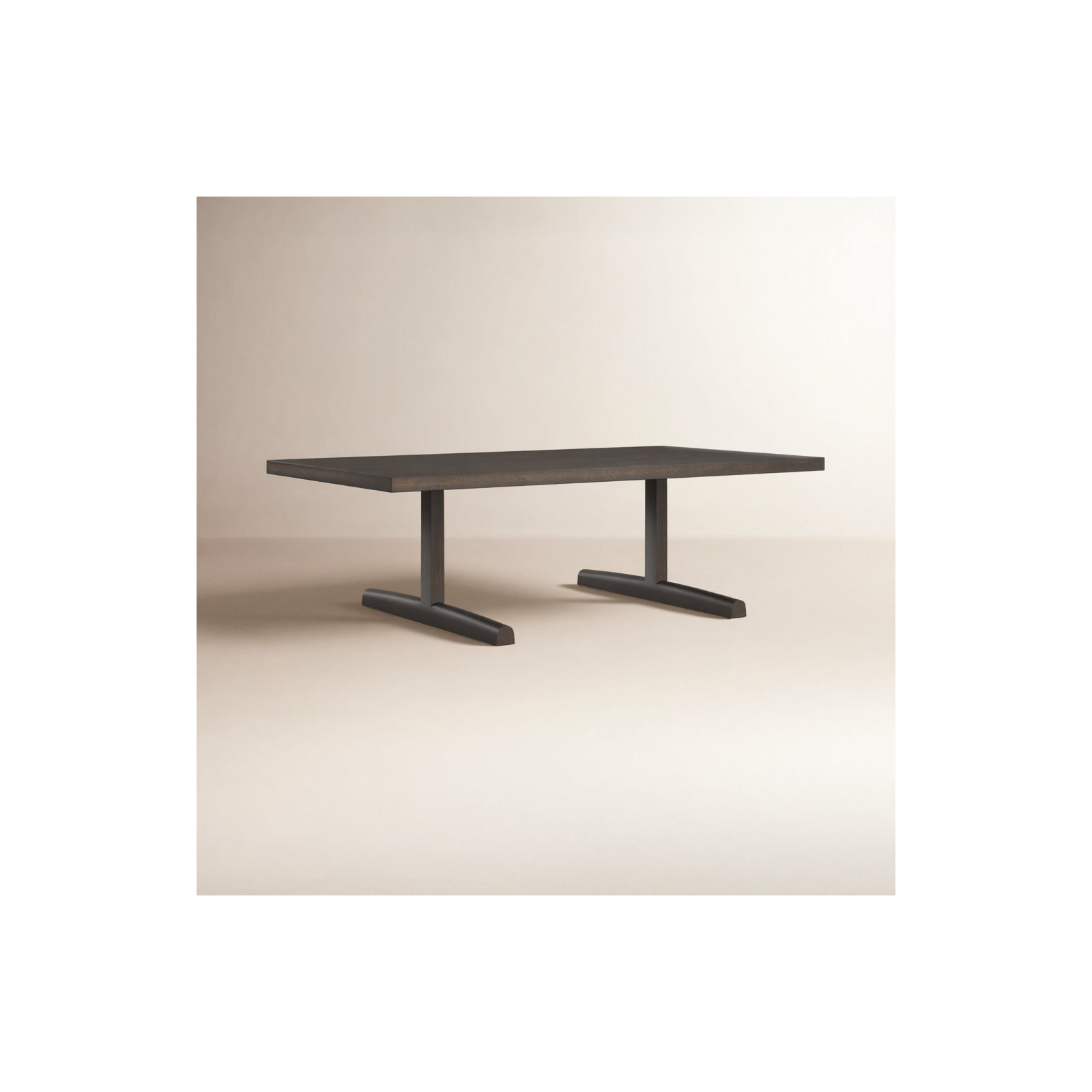 Rune Solid Wood Single Coffee Table, Dark Brown