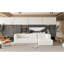Meuble de salon beige - 112,2 x 74 po modulaire, minimaliste moderne, lit tapissier, 3, assemblage minimaliste minimaliste pour bureau modulaire. Lit avec chenille, installation simple, 3-2069812736