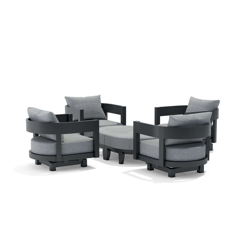 Coronado Outdoor 6 - Piece Conversation Set, Canvas Gray