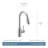 Moen Genta LX Pulldown Single Handle Kitchen Faucet with Power Boost Technology and Duralock-36445258