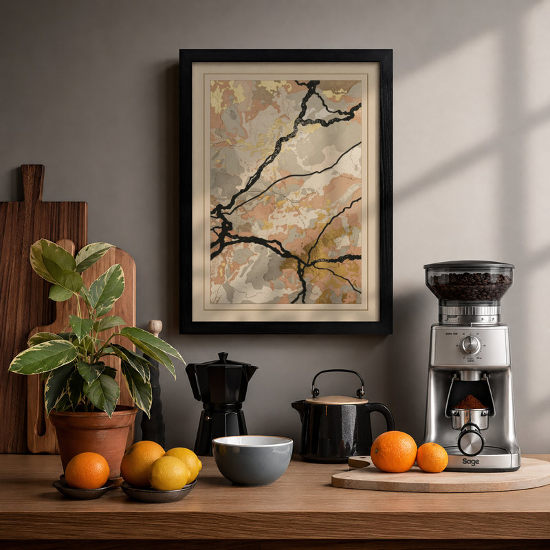 Bare Branch Study Japandi - Print, Black, A3 - 42.0 x 29.7 cm