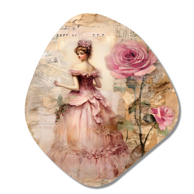 Selita - Rose Nebula Shape Asymmetric Metal Wall Art