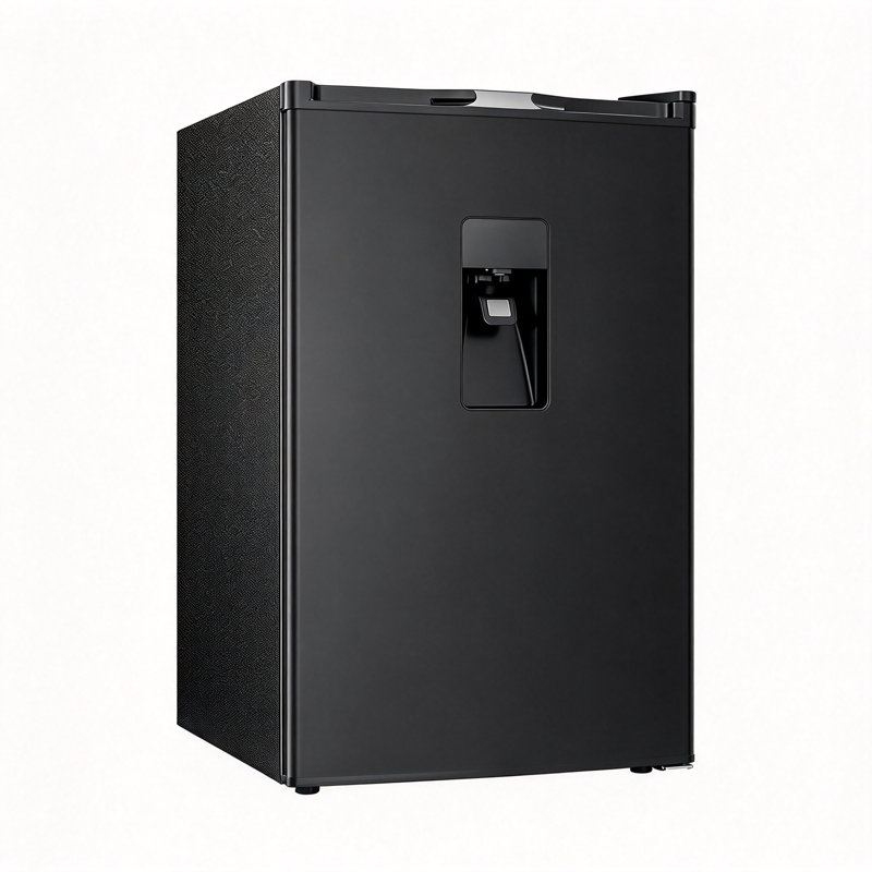 COWSAR 4.4 Cu.Ft Mini Dorm Fridge with Freezer & Water Dispenser, Black