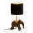 15.5''H Black Drum Shade With Novelty Elephant Base Table Lamp 