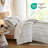 3 Piece Cotton Comforter Set with Chenille Tufting and Printed Design