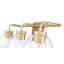 Meuble-lavabo 3 lumières 24 po avec globes en verre transparent Brandon-564414378