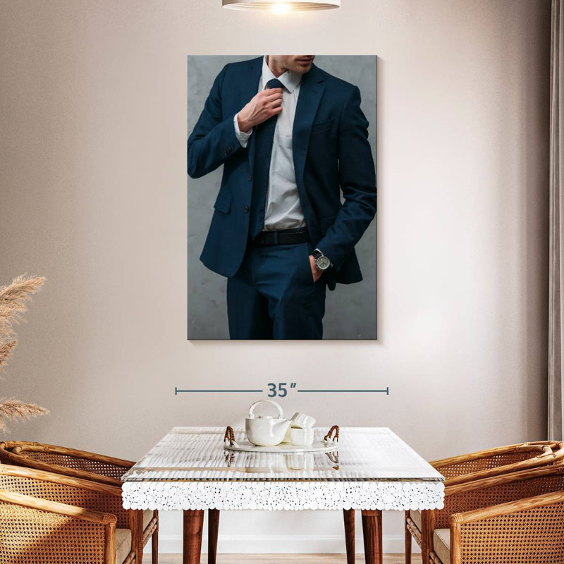 Shuttleworth Man Wearing Suit, 30" H x 20" W