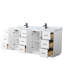 Ensemble de meuble-lavabo double autoportant 84 po avec plateau en marbre Elan TK-108351859-108351856