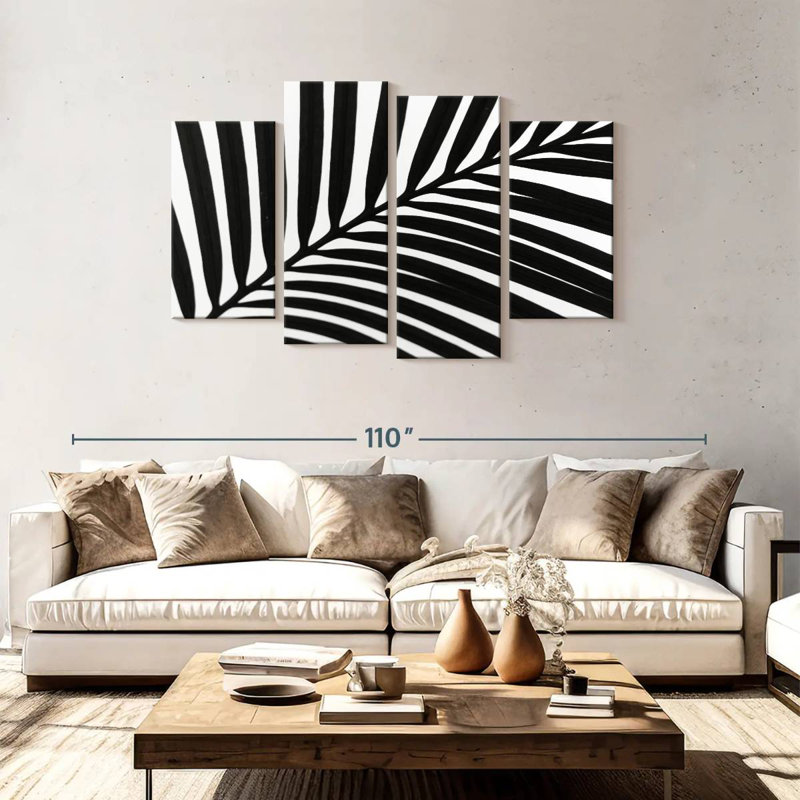 Harnek Palm Leaf Silhouette, 48" H x 75" W