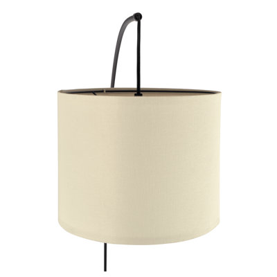 Lampe sur pied à 3 branches Royal avec finition bronze huilé et abat-jour en lin Royal, interrupteur rotatif à 4 voies pour éclairage réglable