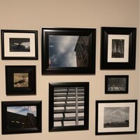 8 Piece Syston Gallery Picture Frame Set Three Posts Teen Color Black