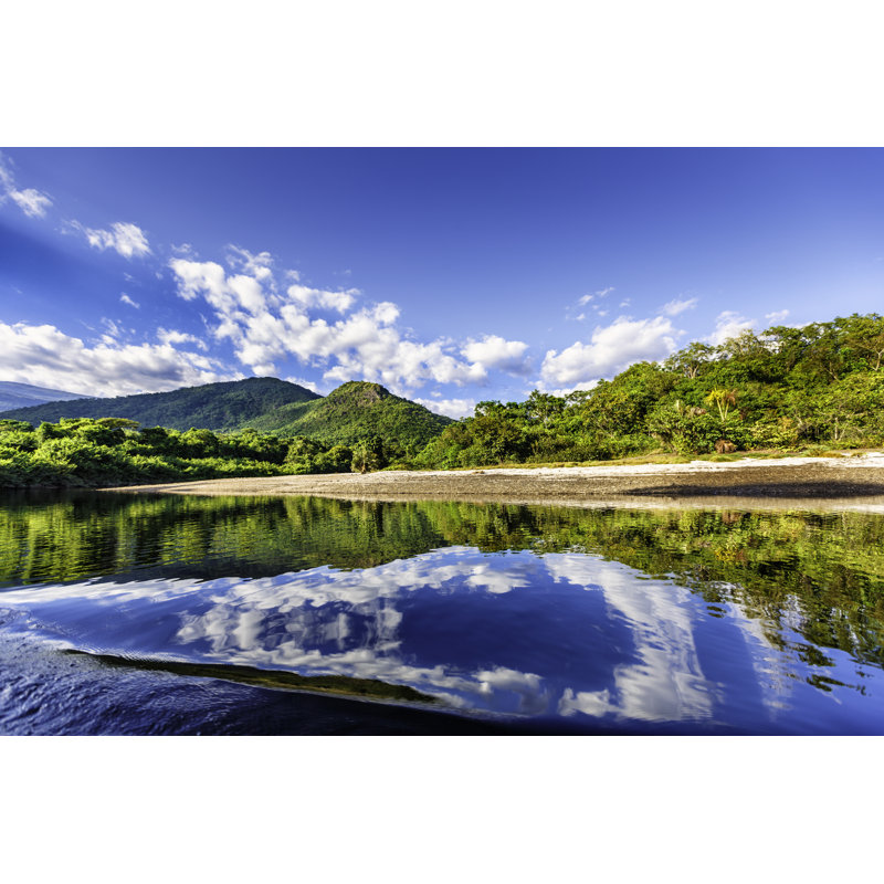 Tranquil Waters On A River In The Amazon State Venezuela by Apomares - No Frame Print on Canvas, 51cm H x 76cm W