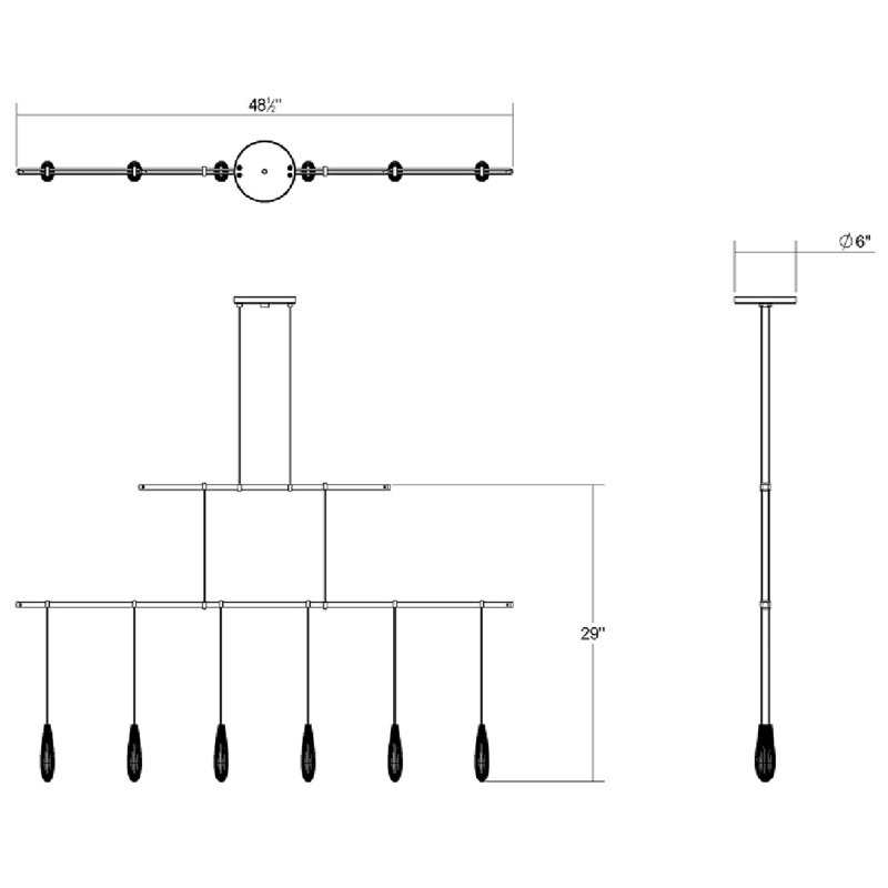 Suspenders® 6 - Light LED Pendant