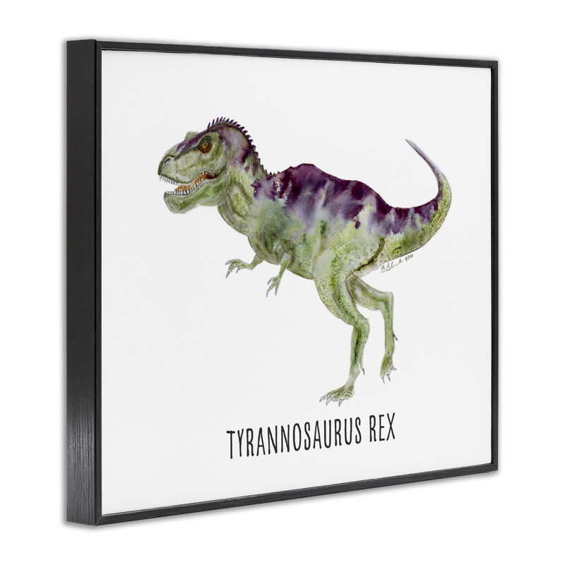  Tyrannosaure Rex, dinosaure apprenant, estampe numérique encadrée par Brett Blumenthal, Giclée encadrée noir minuit